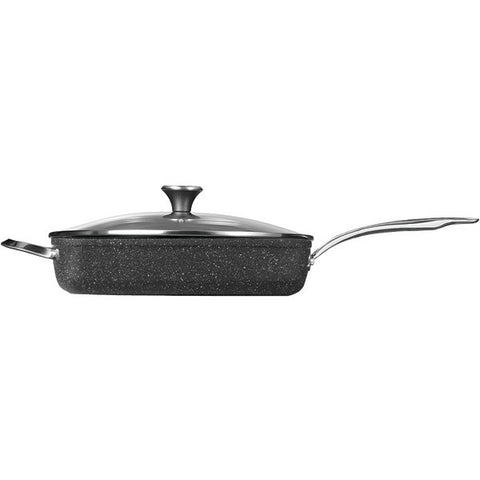 THE ROCK by Starfrit 060744-002-0000 THE ROCK(TM) by Starfrit 5.8-Quart Deep Fry Pan with Lid