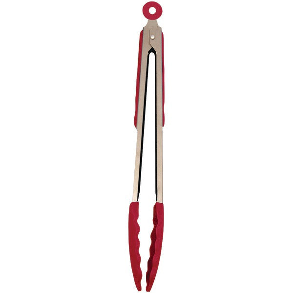 STARFRIT 093291-006-0000 Red Silicone 12" Tongs