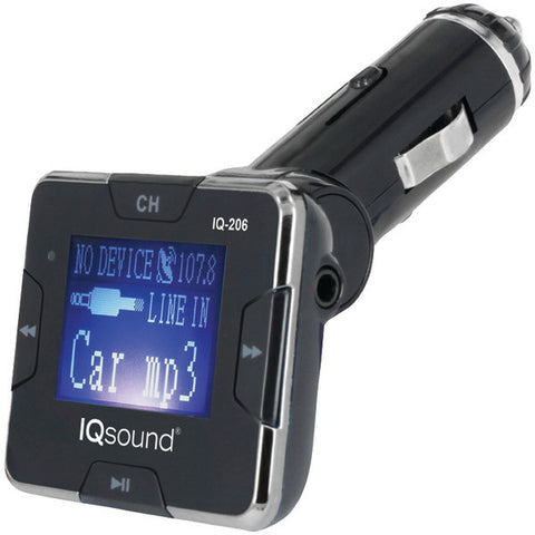 Supersonic IQ-206 SILVER Wireless FM Transmitter with 1.4" Display (Silver)