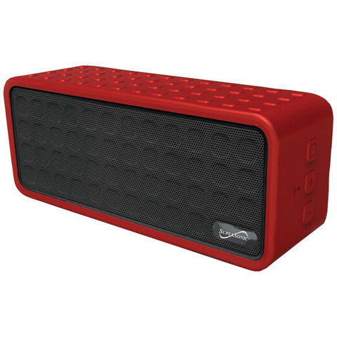 Supersonic SC-1366BT RED Rechargeable Portable Bluetooth(R) Speaker (Red)