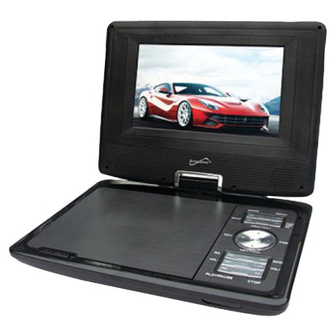 Supersonic SC-257A 7" Portable DVD Player with Digital TV & Swivel Display