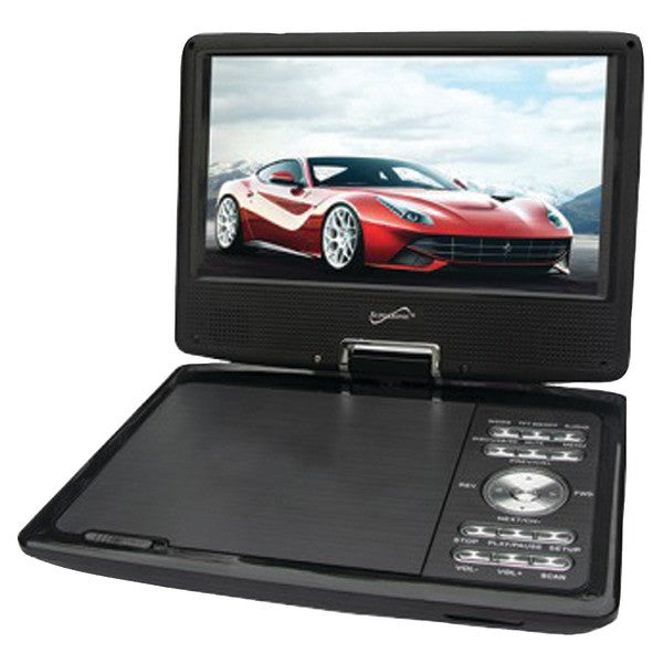 Supersonic SC-259A 9" Portable DVD Player with Digital TV & Swivel Display