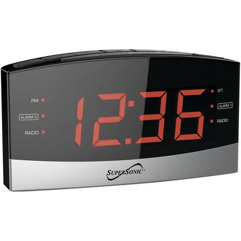 Supersonic SC-381 Bluetooth(R) Dual Alarm Clock Radio