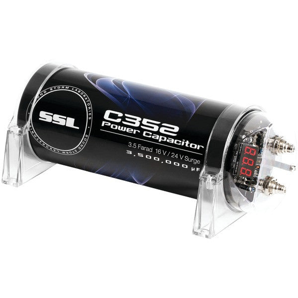 SOUNDSTORM C352 3.5-Farad Capacitor with Digital Display (Black Finish)