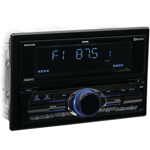 SOUNDSTORM DDC28B Double-DIN In-Dash CD AM-FM Receiver with Bluetooth(R)