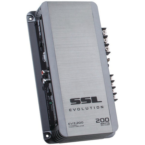 SOUNDSTORM EV2.200 EVOLUTION Series 200-Watt 2-Channel MOSFET Class AB Amp (Silver)