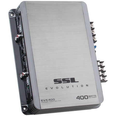 SOUNDSTORM EV4.400 EVOLUTION Series 400-Watt 4-Channel MOSFET Class AB Amp (Silver)