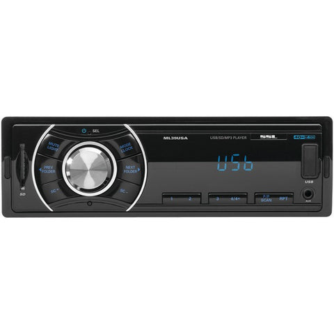 SOUNDSTORM ML39USA Single-DIN In-Dash Mechless AM-FM Receiver (Without Bluetooth(R))