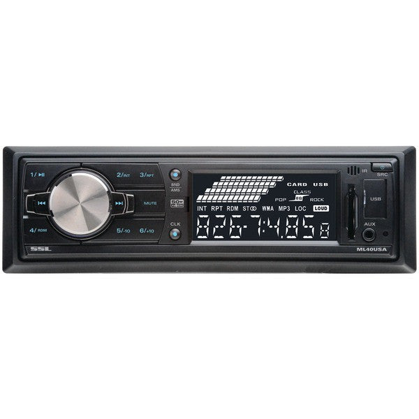 SOUNDSTORM ML40USA Single-DIN In-Dash Mechless AM-FM Receiver