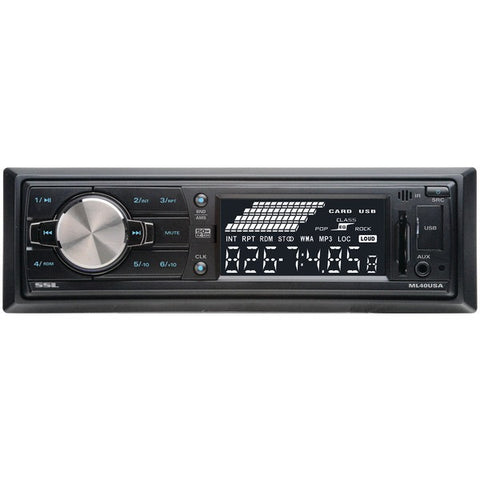 SOUNDSTORM ML40USA Single-DIN In-Dash Mechless AM-FM Receiver
