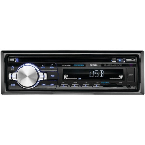 SOUNDSTORM SDC26B Single-DIN In-Dash CD AM-FM Receiver (With Bluetooth(R))