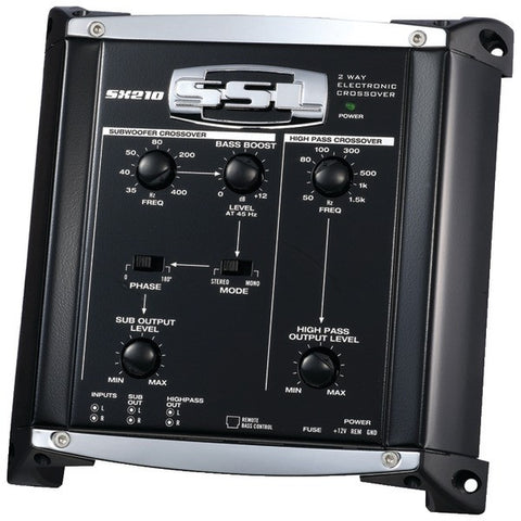 SOUNDSTORM SX210 Electronic Crossover with Remote Subwoofer Level Control (2 Way, 7.25"D)