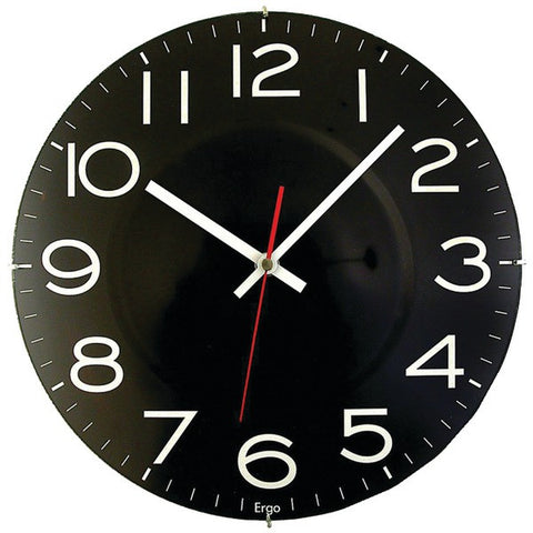 TIMEKEEPER 300BS 11.5" Rimless Wall Clock (Black)