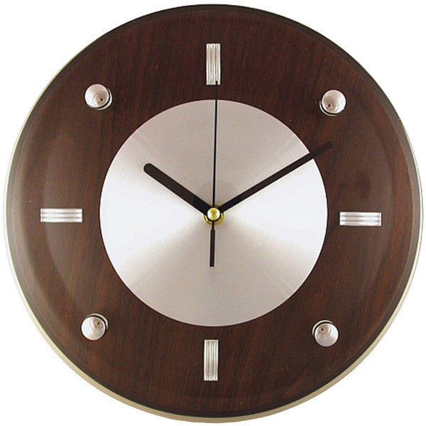 TIMEKEEPER 6014 11" Round Wall Clock (Espresso Brown)