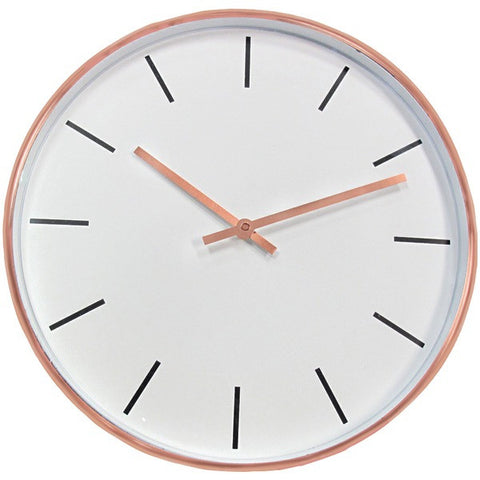 TIMEKEEPER 667001 15" Round Copper Metal Wall Clock