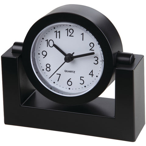 TIMEKEEPER TK6851 4" Swivel Black Desktop Clock