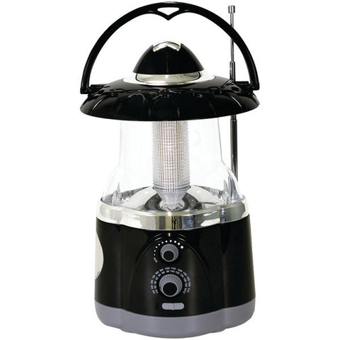 North Point 190507 12-LED Lantern with 4-LED Flashlight & AM-FM Radio (Black)
