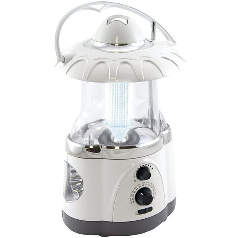 North Point 190475 12-LED Lantern with 4-LED Flashlight & AM-FM Radio (White)