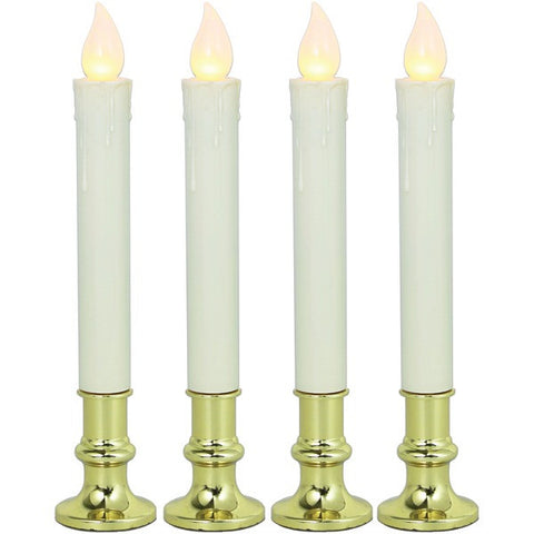 North Point GM8270 LED Flickering Candles with 8-Hour Timer, 4 pack