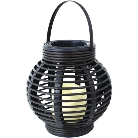 North Point GM8277 Rattan Basket LED Candle (Black)