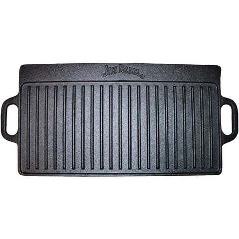 JIM BEAM JB0168 Double-Sided Cast Iron Griddle