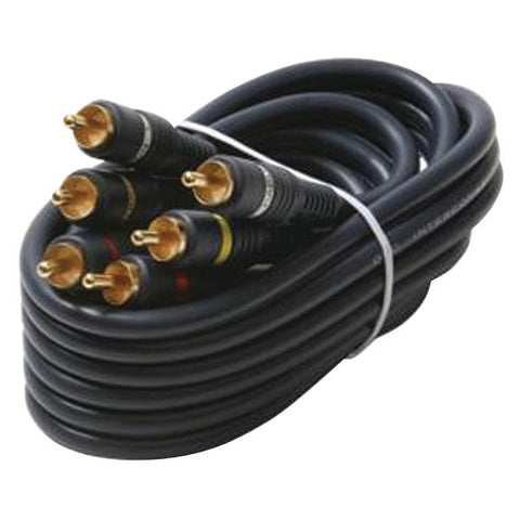STEREN 254-310BL Triple RCA Composite Video Cable (3ft)