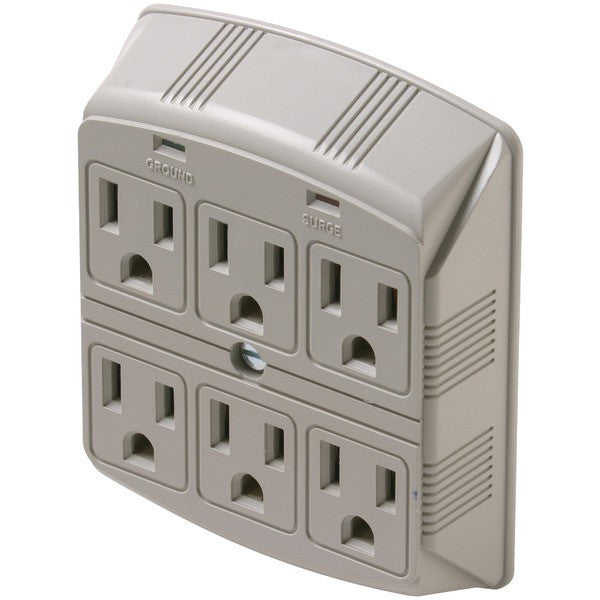 STEREN 905-307 6-Outlet 270 Joules Plug-In Surge Protector