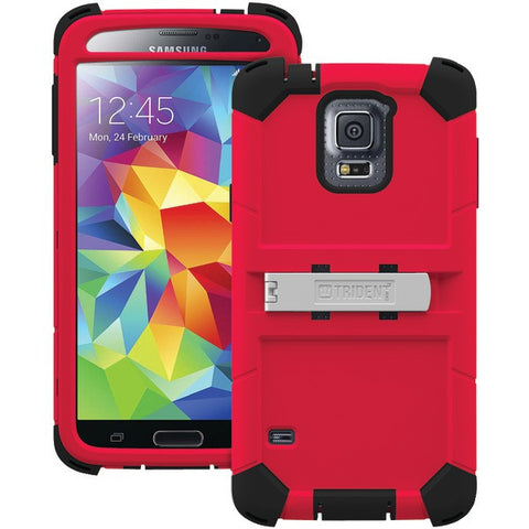 TRIDENT KN-SSGXS5-RD000 Samsung(R) Galaxy S(R) 5 Kraken(R) A.M.S. Series Case with Belt Clip Holster (Red)