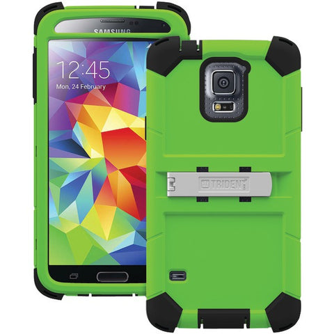 TRIDENT KN-SSGXS5-TG000 Samsung(R) Galaxy S(R) 5 Kraken(R) A.M.S. Series Case with Belt Clip Holster (Green)