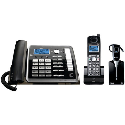 RCA 25270RE3 2-Line Expandable Corded-Cordless-Headset Phone System with Caller ID & Answerer