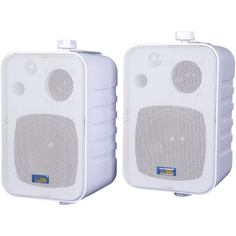 TIC CORPORATION ASP25W 3-Way Indoor-Outdoor 50-Watt Speakers (White)