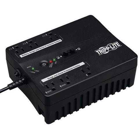 ECO Series Energy-Saving Standby UPS System with USB Port & Outlets (Output Power Capacity: 350VA-180W; 6 Outlets--3 UPS-Surge, 1 Surge Only, 2 ECO-Surge Outlets)