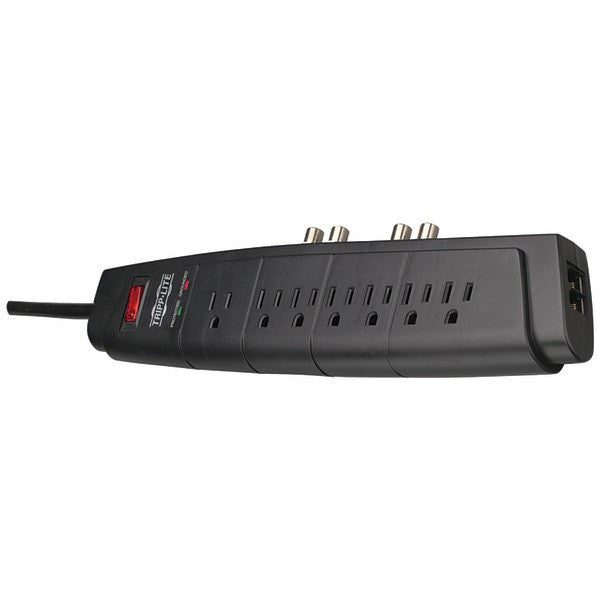 TRIPP LITE HT706TSAT 7-Outlet Home Theater Surge Protector (Telephone & Dual Coaxial Protection)