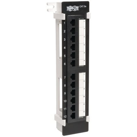 TRIPP LITE N050-012 CAT-5E Wall-Mount Patch Panel, 12 Port