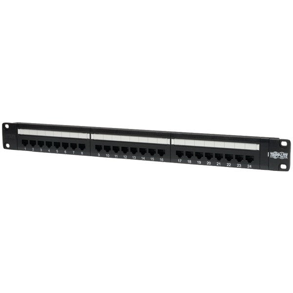 TRIPP LITE N052-024 CAT-5E Rack-Mount Patch Panel, 1U (24 Ports)