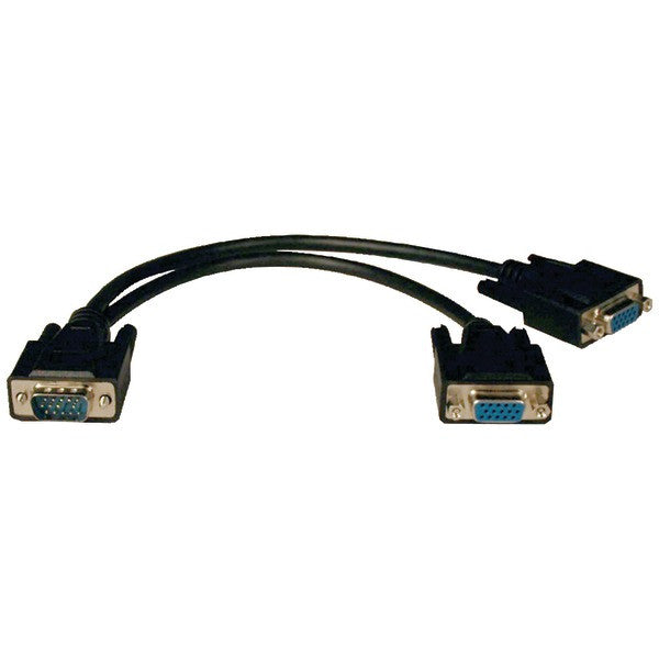 TRIPP LITE P516-001-HR VGA Monitor Y-Splitter Cable, 1ft (for 1600 x 1200 high-resolution monitors)