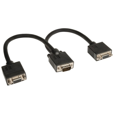 TRIPP LITE P516-001 VGA Monitor Y-Splitter Cable, 1ft (for Standard-Resolution Monitors)