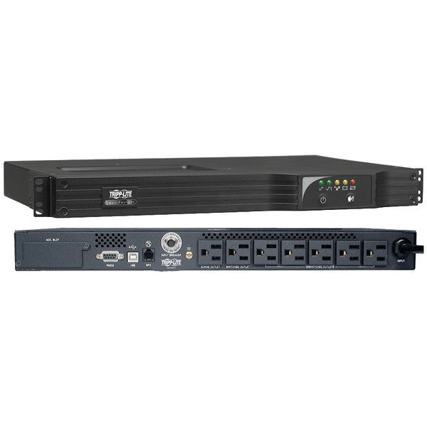 TRIPP LITE SMART500RT1U SmartPro 7-Outlet, 500VA Line-Interactive Rack-Mount UPS