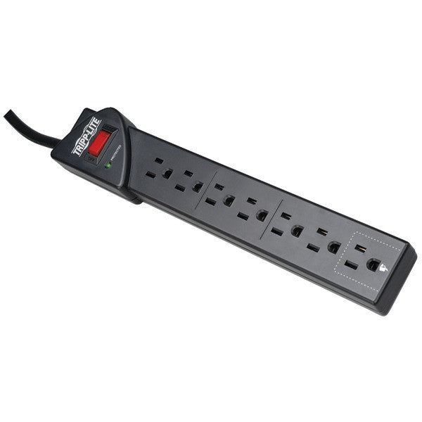 TRIPP LITE TLP712B 7-Outlet Surge Protector (12ft Cord; Black)