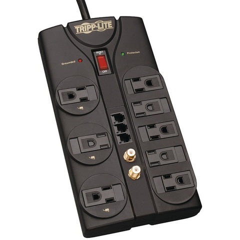 TRIPP LITE TLP808TELTV 8-Outlet Surge Protector (2,160 Joules; 8ft cord; Tel-modem-fax protection; $150,000 Ultimate Lifetime Insurance)