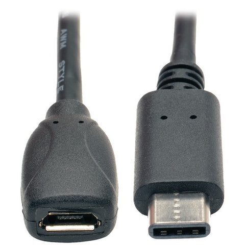 TRIPP LITE U040-06N-MIC-F USB-C(TM) Male to B-Female Micro USB 2.0 Cable, 6