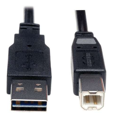 TRIPP LITE UR022-003 A-Male to B-Male Reversible USB 2.0 Cable (3ft)