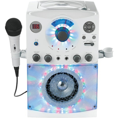 THE SINGING MACHINE SML385w Sound & Light Show Karaoke System (White)
