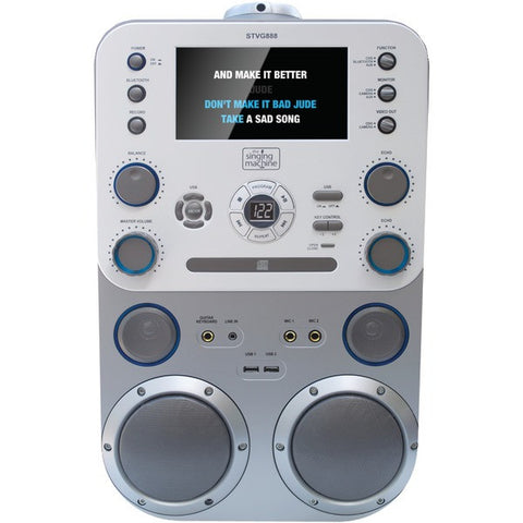 THE SINGING MACHINE STVG888 CD+G-MP3-CD-MP3+G Karaoke Player with Bluetooth(R) & 7" Monitor