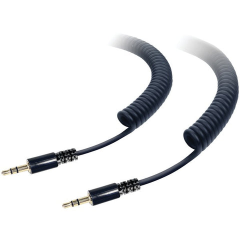 TOUGH TESTED TT-CC10-AUX Durable Coiled 3.5mm Auxiliary Cable, 10ft