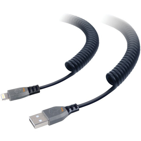 TOUGH TESTED TT-CC10-IP5 Charge & Sync Coiled Lightning(R) to USB Cable, 10ft