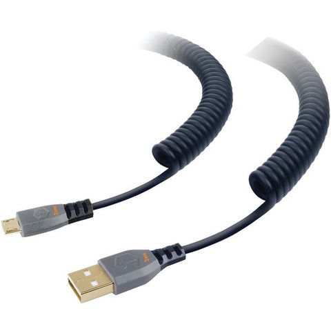 TOUGH TESTED TT-CC10-MICRO Durable Coiled Micro USB Cable, 10ft