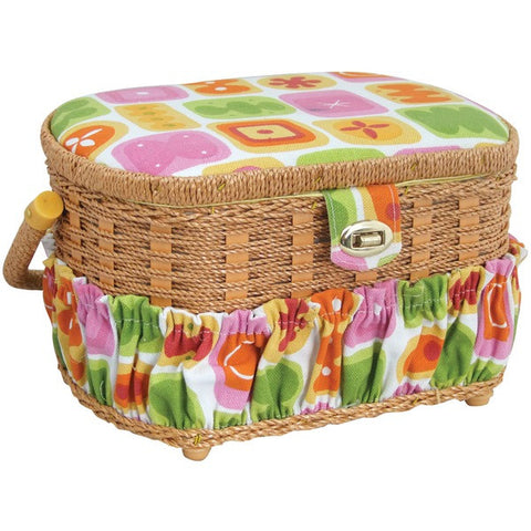 LIL SEW & SEW FS-095 Sewing Basket with 41-Piece Sewing Kit