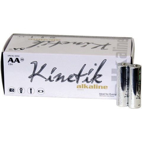 KINETIK 53312 AA Alkaline Batteries, 50 pk