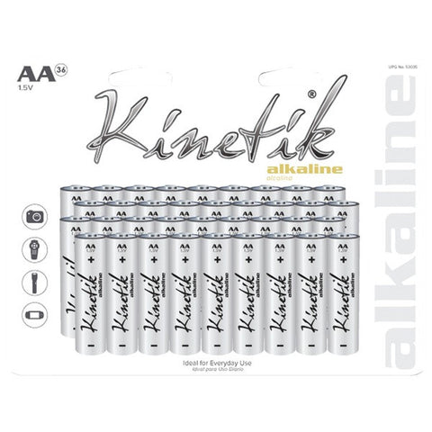 KINETIK 53335 Alkaline Batteries (AA, 36 pk)